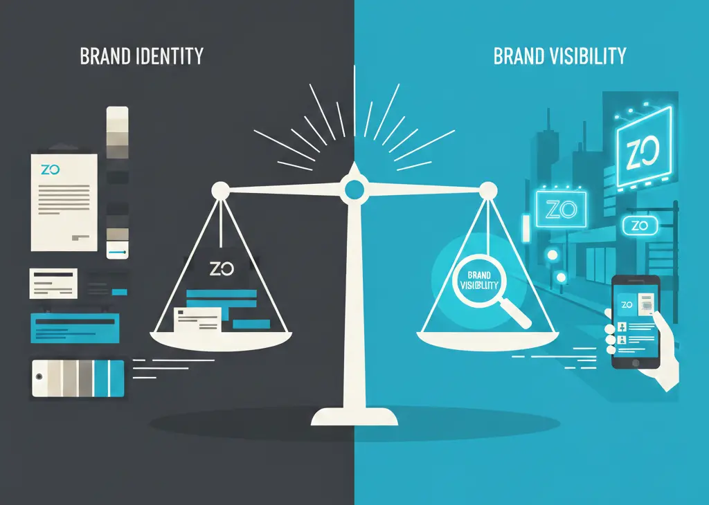 Balancing brand visibility and brand identity